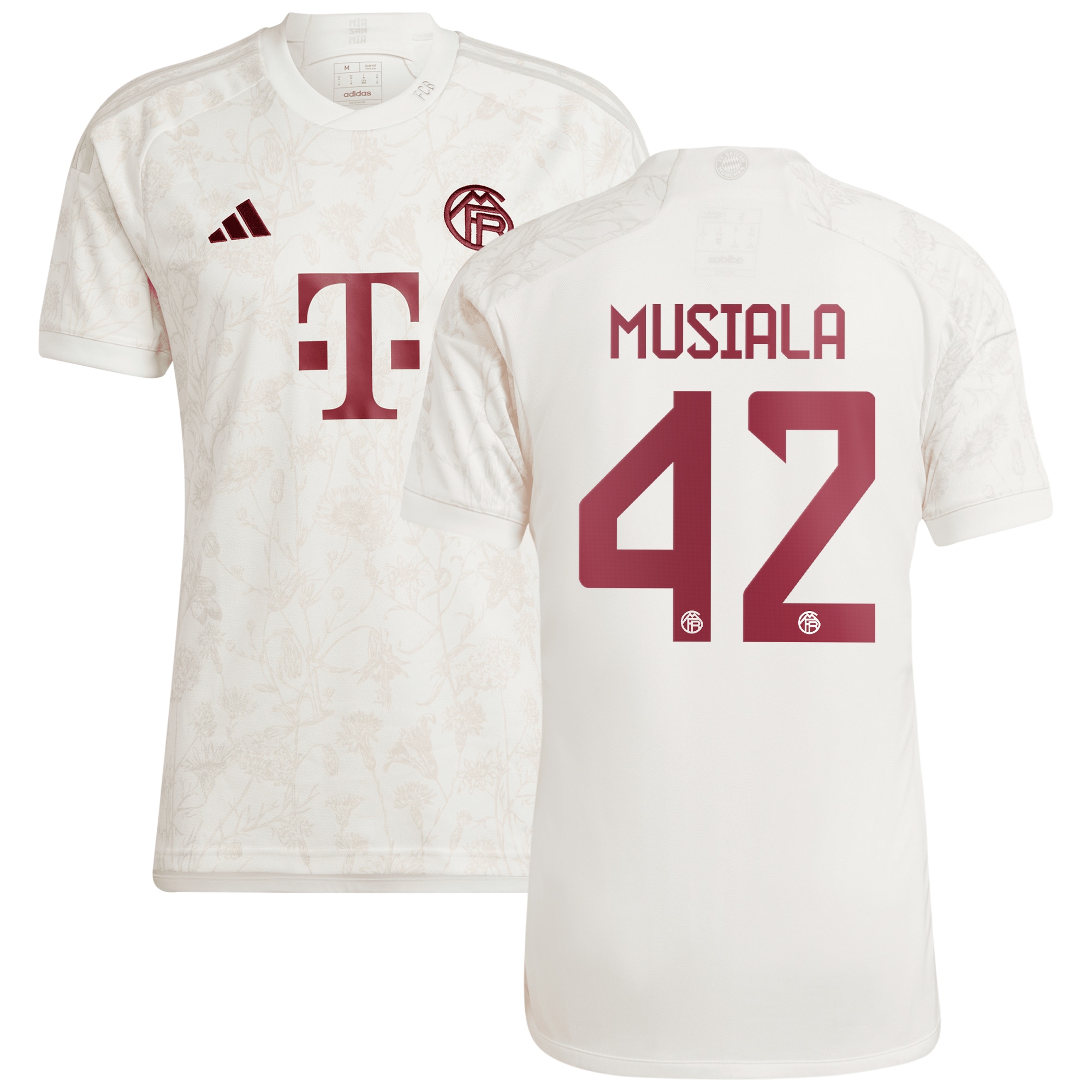 Jamal Musiala Bayern Munich 2023/24 Third Replica Jersey – White