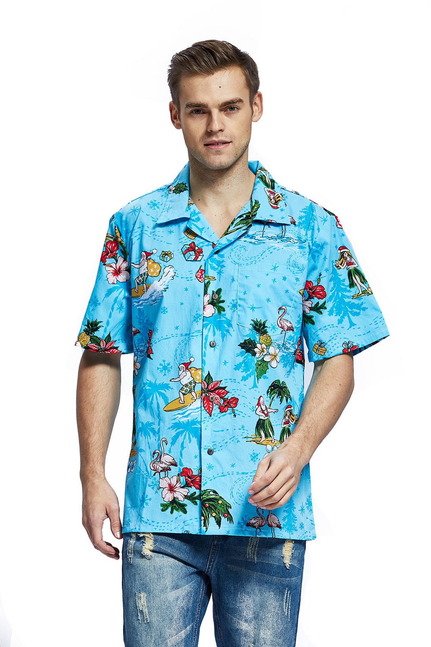 Holiday Blue Unique Design Hawaii Shirt Ha32368