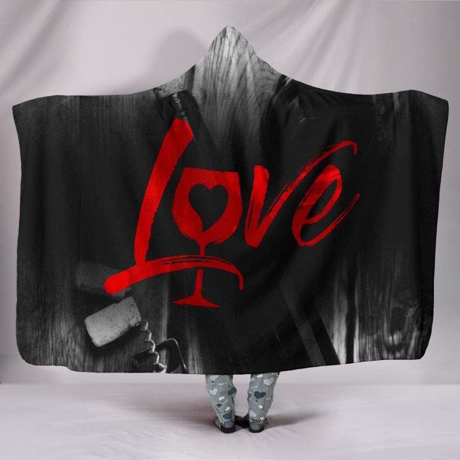 Wine Love Hooded Blanket