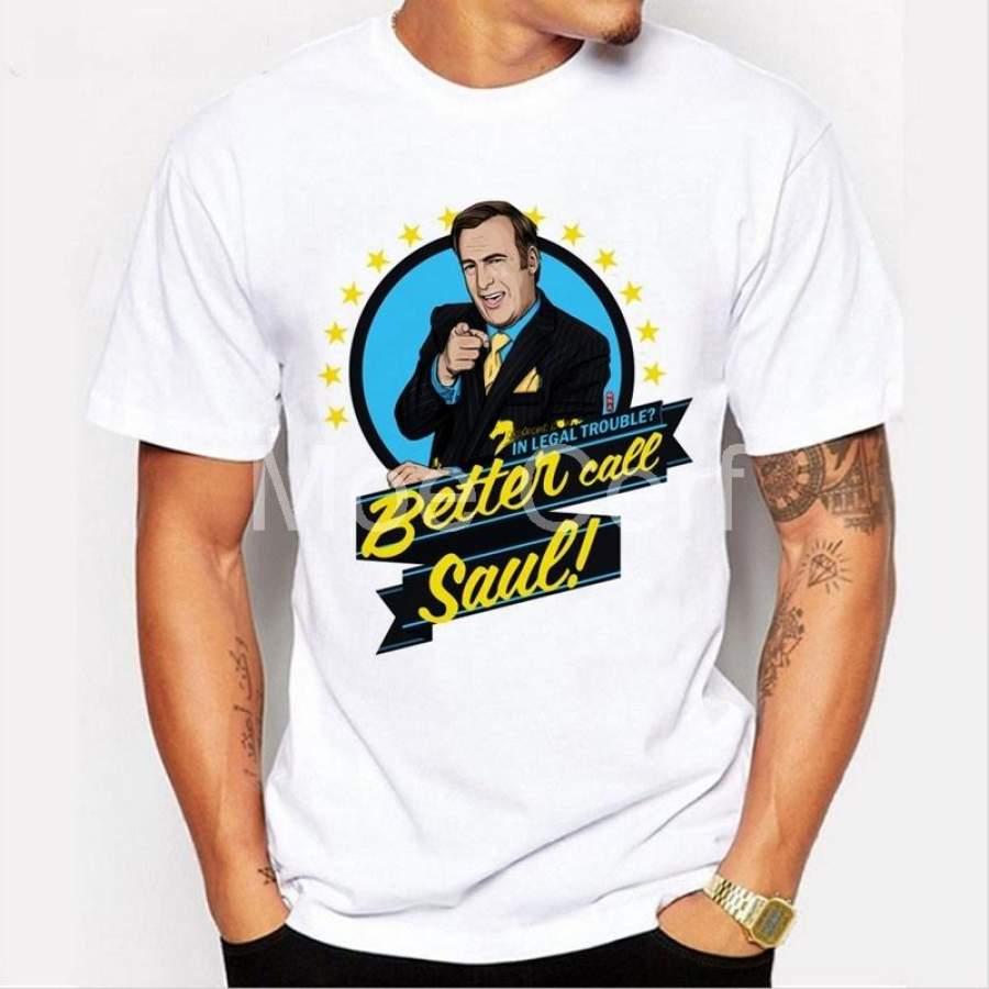 Breaking Bad BETTER CALL SAUL Casual T Shirt Men Summer Loose Style Anime Saul Short Sleeve Men T-Shirt Hipster Tee Tops L19-24