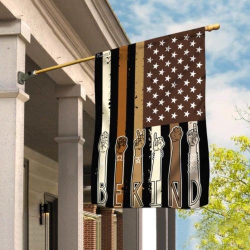 Juneteenth Be Kind Hands Black Lives Matter Flag Decor Decorative Seasonal Outdoor Weather Resistant Double Sided Print Gift For Friend Family