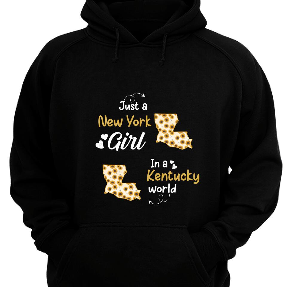 Personalized Just A Girl Sunflower Born And Live Hoodie – Trending Personalized