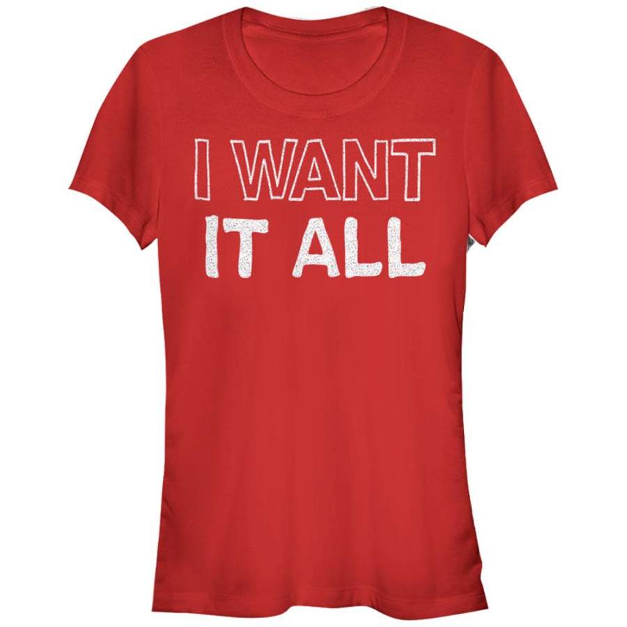 CHIN UP Junior’s Christmas Want It All  T Shirt Red S