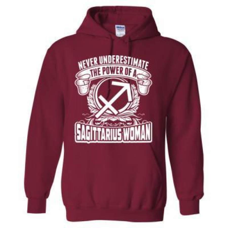 AGR Never Underestimate The Power Of A Sagittarius Woman – Heavy Blend™ Hooded Sweatshirt