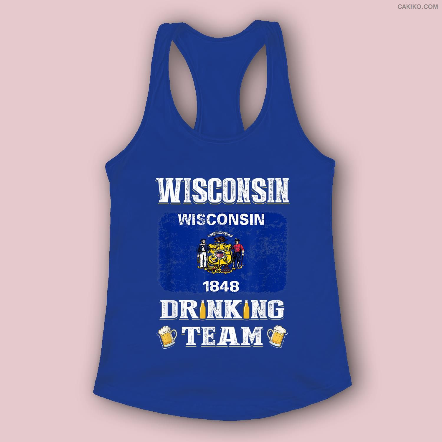 Wisconsin Drinking Team Funny Beer Women, Men Tank Top