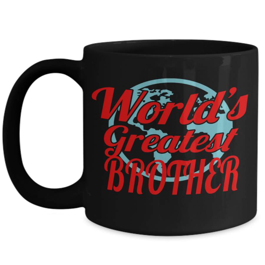 Worlds Greatest Brother – Wedding Gifts For Brother – Sister Brother Gifts – Mario Brother Gifts – Brother Sister Coffee Mug – 15 Oz Black Cup