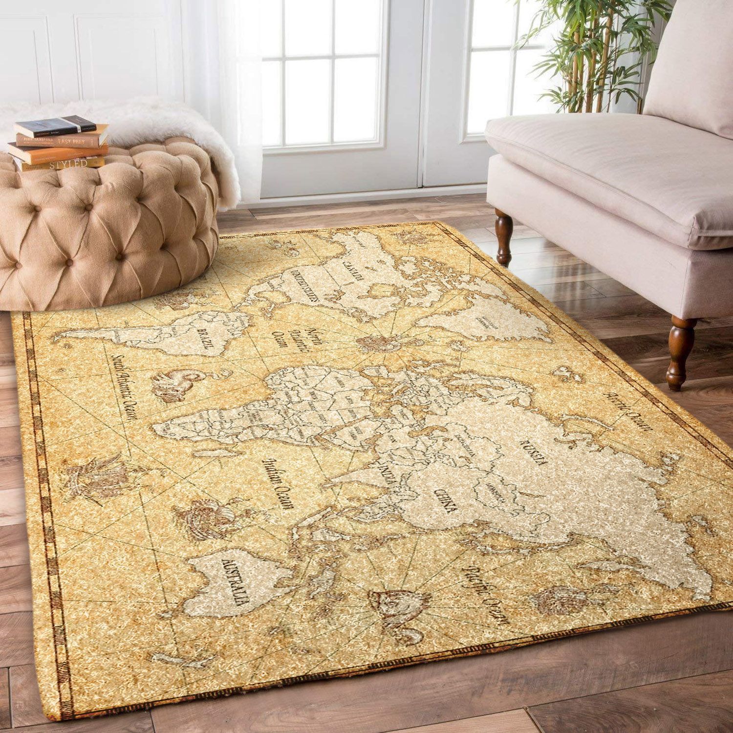 Vintage Map World HN2009226R Rug