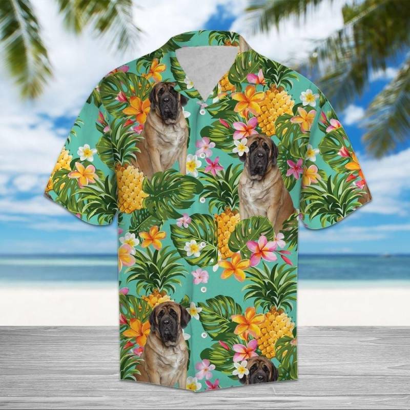 Artsyhomes Tropical Pineapple Mastiff Hawaiian Ha85645