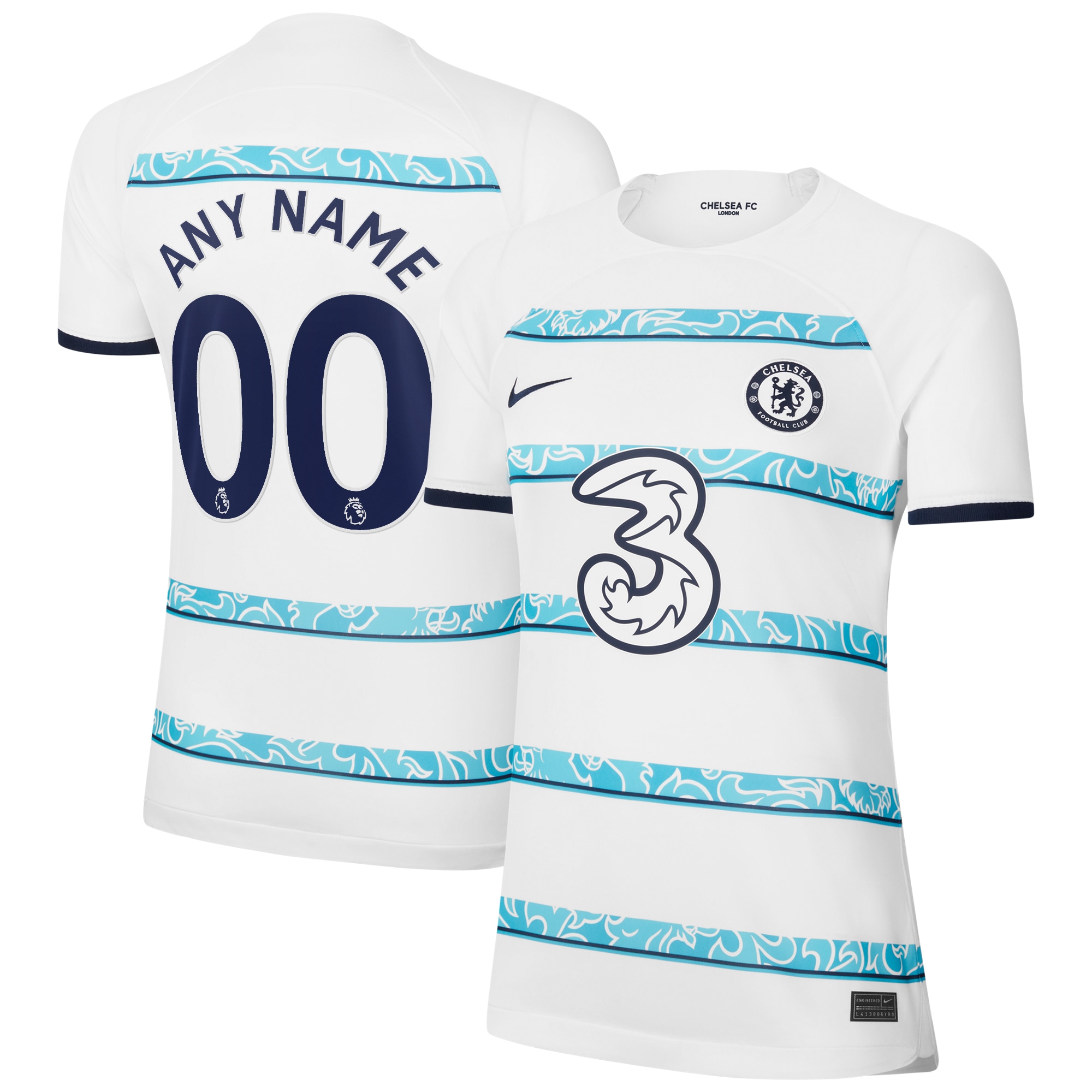 Chelsea Women's 2022/23 Away Breathe Stadium Custom Replica Jersey – White