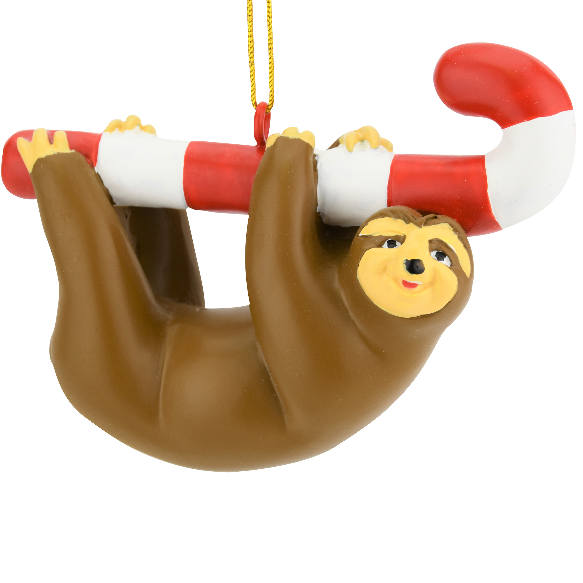 Candy Cane Sloth Animal Christmas Ornaments