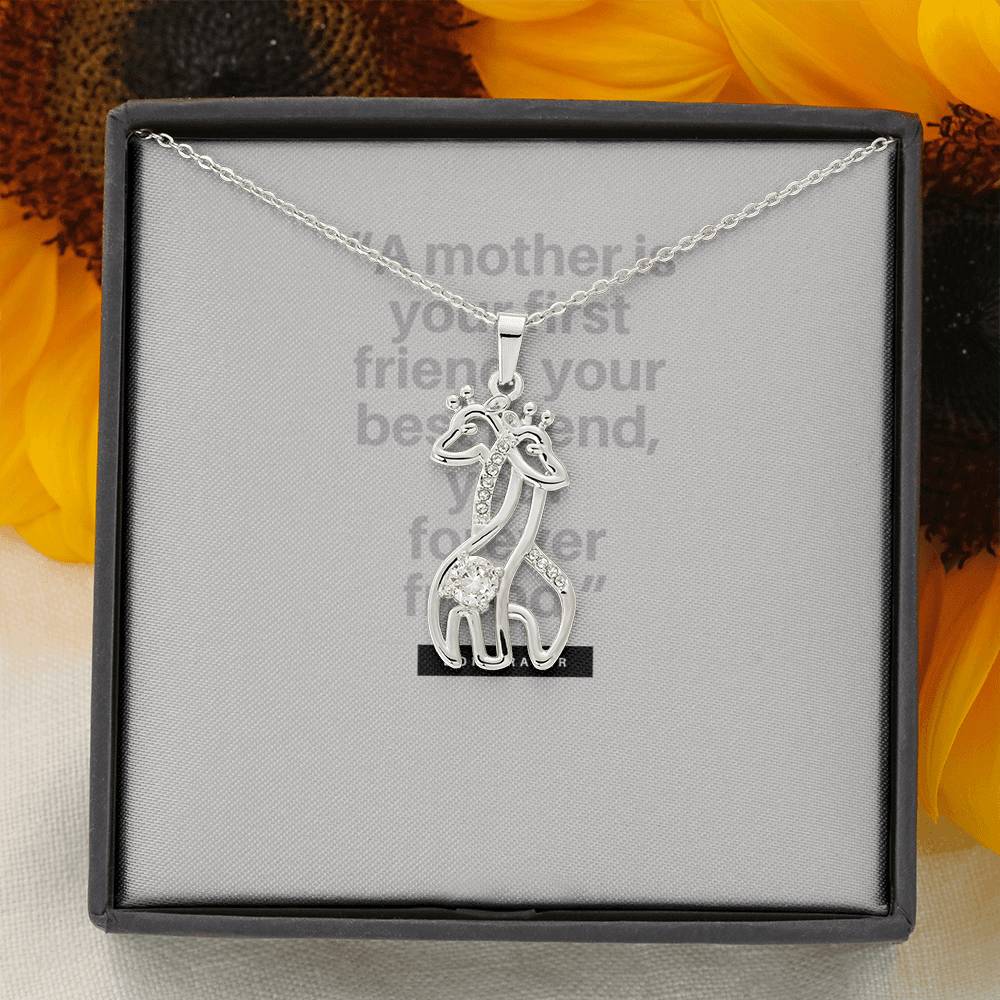 Giraffe Necklace With Message Card