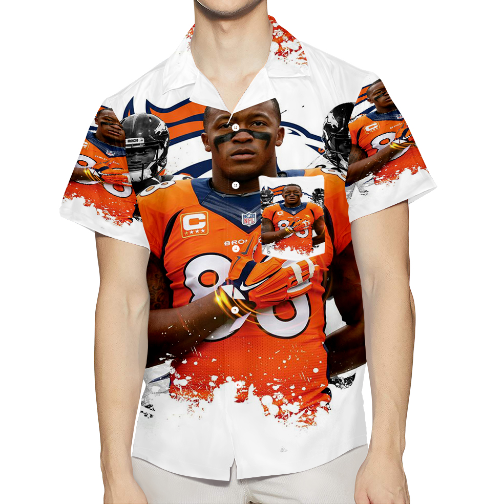 Denver Broncos Demaryius Thomas7 3D All Over Print Summer Beach Hawaiian Shirt With Pocket