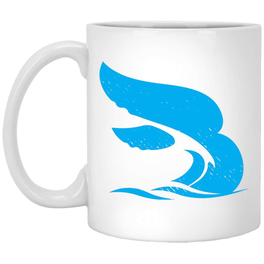 Whale Blue Design Mug 11 oz. White Mug