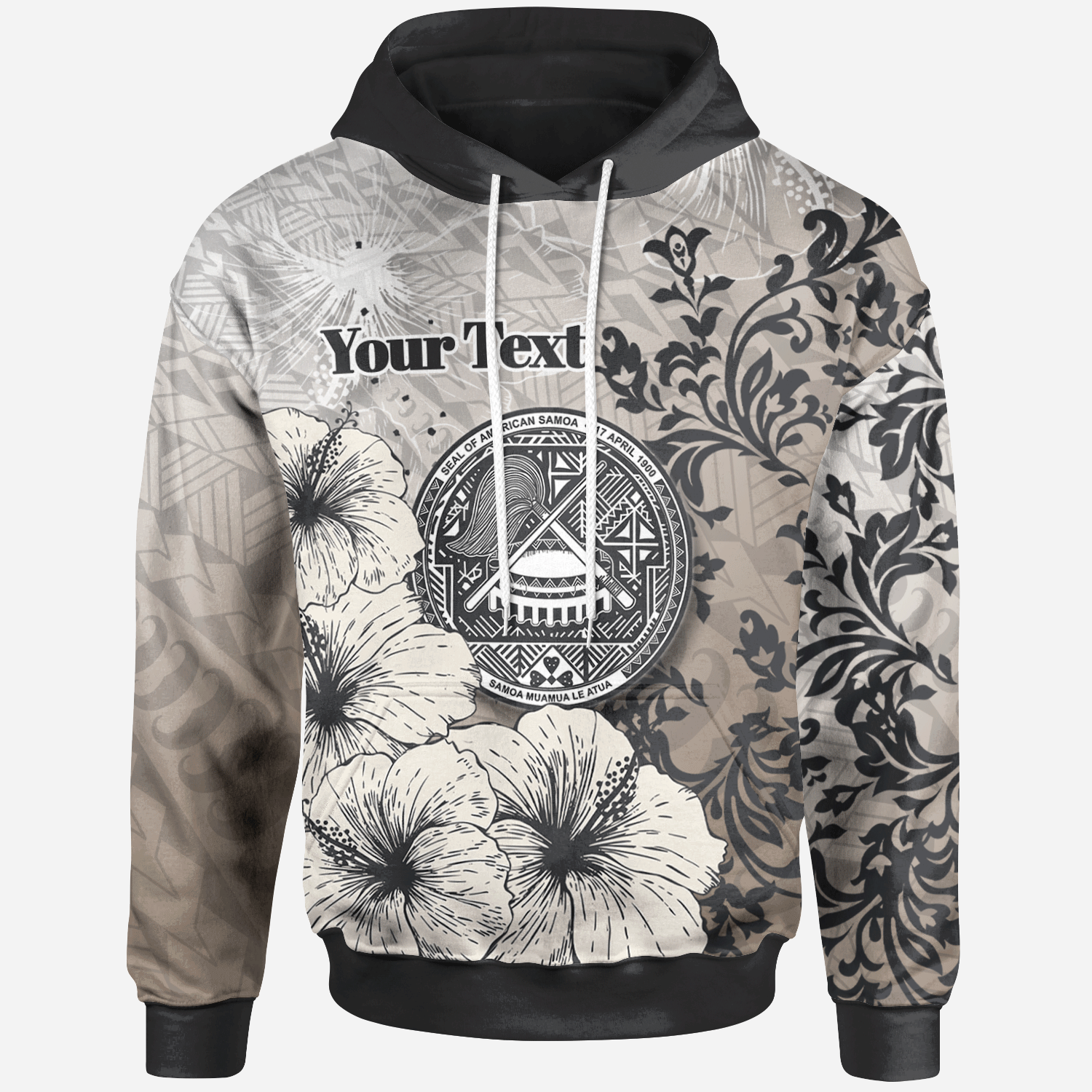 American Samoa Hoodie – Custom Vintage Luxury Floral Style – BN01