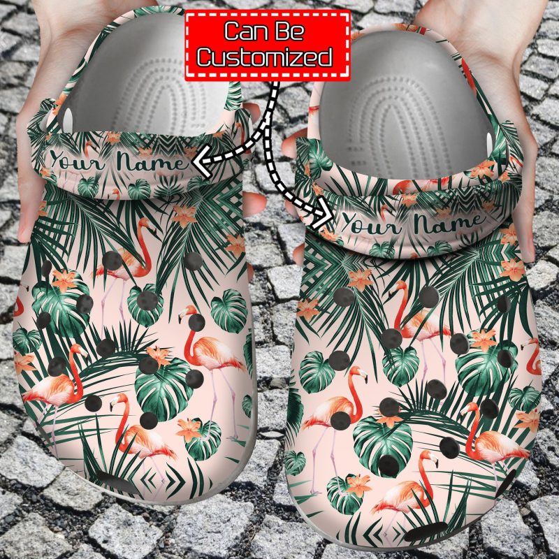 Tropical Patterns Flamingo clog Shoes Flamingo