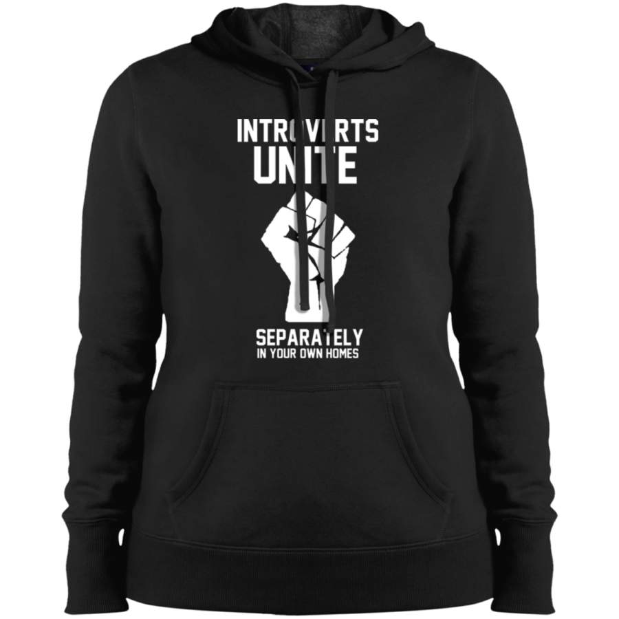 AGR Introverts unite separately in your own homes Ladies’ Pullover Hooded Sweatshirt