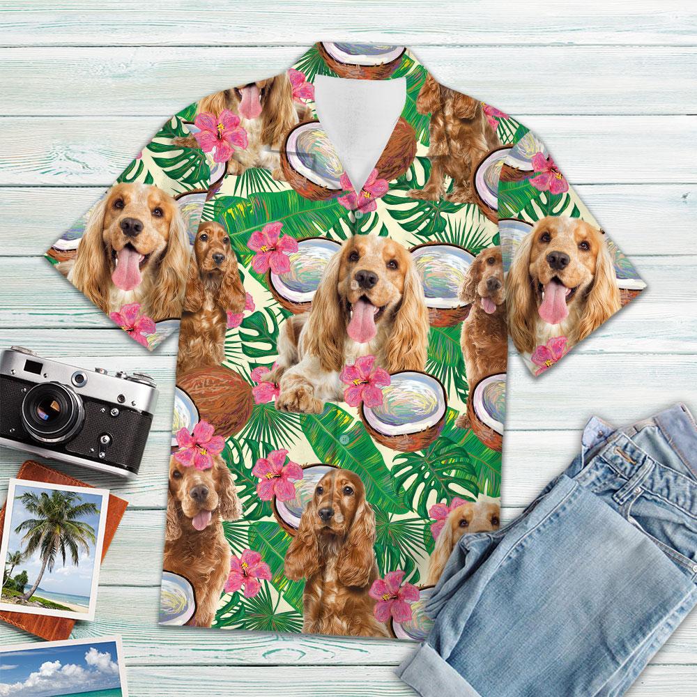 Cocker Spaniel Tropical Coconut Hawaii Shirt Ha29754