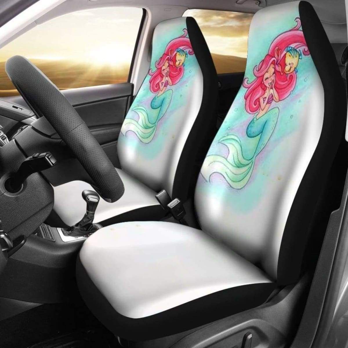 Ariel The Little Mermaid Car Seat Covers Cartoon Fan Gift Universal Fit 051012