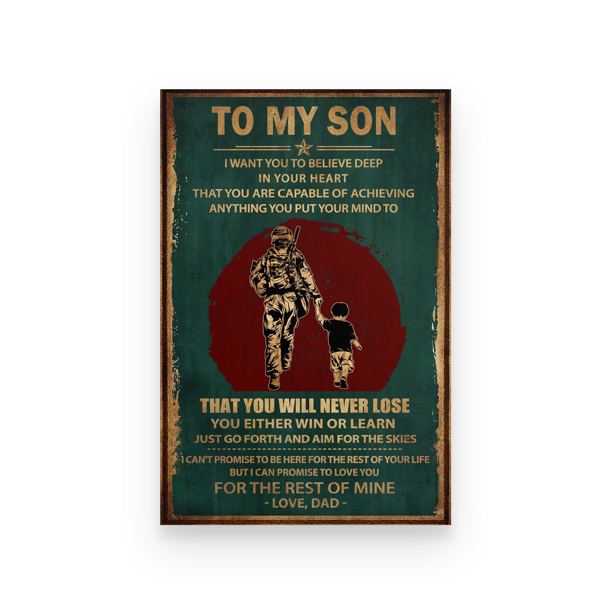 Poster soldier Doc dad for son that you will never lose for the rest of mine