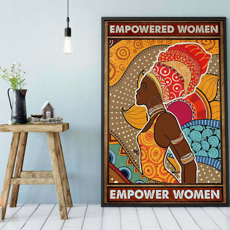 South Africa Custom Canvas Prints Perfect Afrocentric Poster Prints Print Black Woman African King Alluring Canvas Wall Art