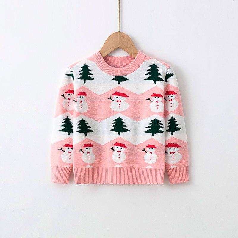 Christmas Children Sweater Autumn Clothing 3-7 Years Baby Girls Boys Knitwear Pullover Knitted Sweater 2022 Kids Party Sweaters alx