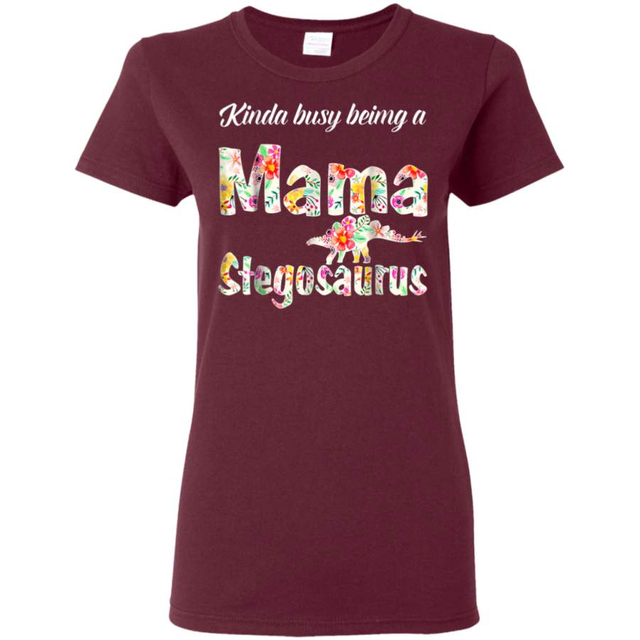 AGR Amazing Dino Gift Kinda Busy Being A Stegosaurus Mama Shirt