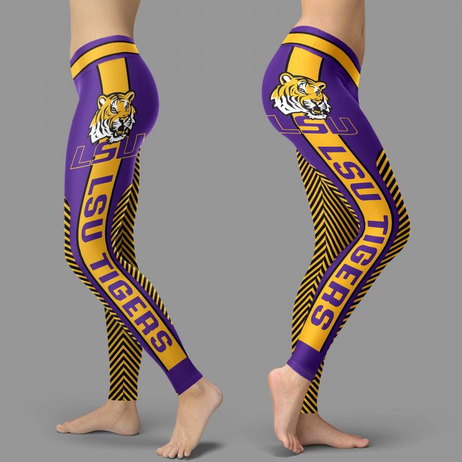 Fashion Gorgeous Fitting Fabulous LSU Tigers Leggings