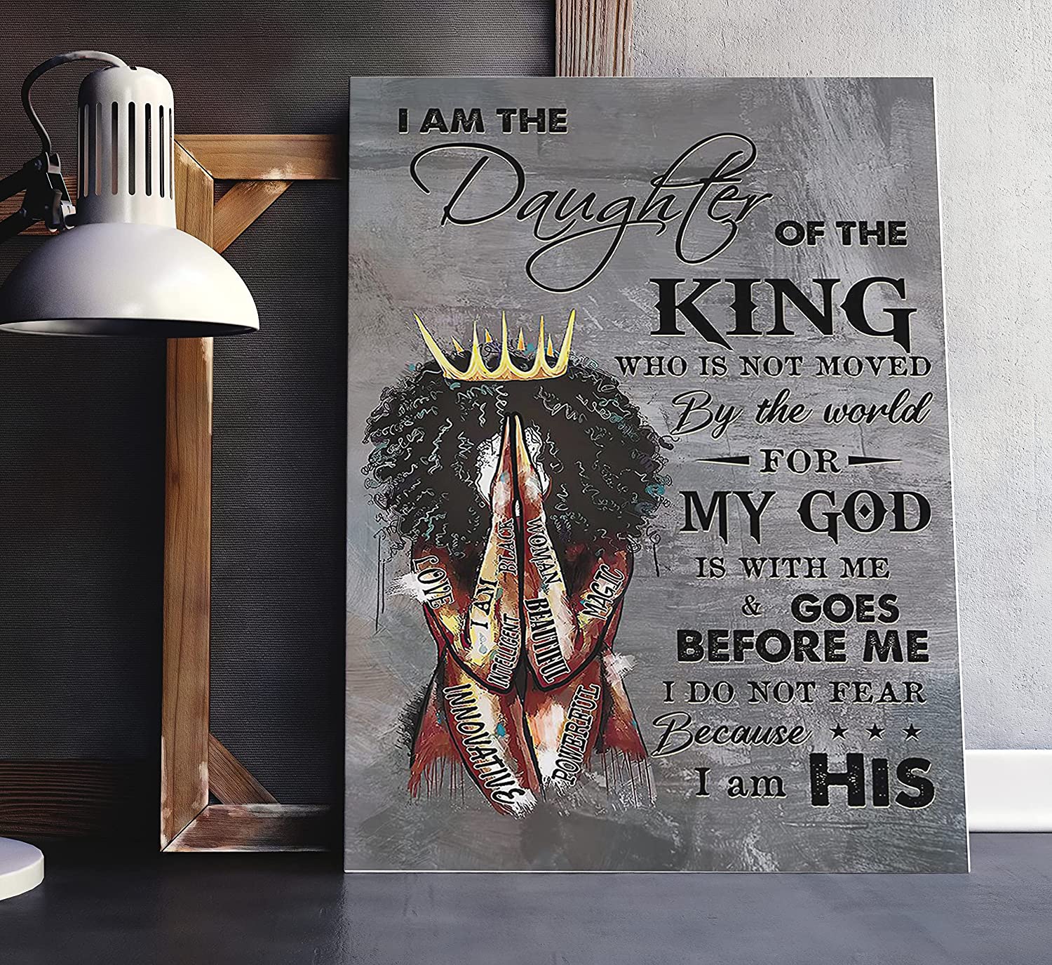 Gift For Daughter Black Queen Black Girl I Am The Daughter Of The King I Am His Wall Poster Home And Room Decoration Gifts For Friends And Relatives Souvenirs