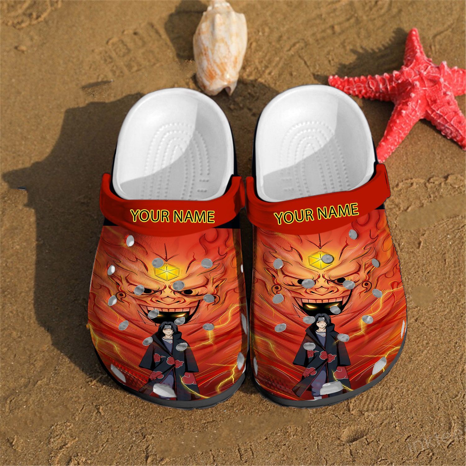 Uchiha Itachi Susanoo Anime Personalized Texture Crocs Crocband Clog Comfortable For Mens Womens Classic Clog Water Shoes