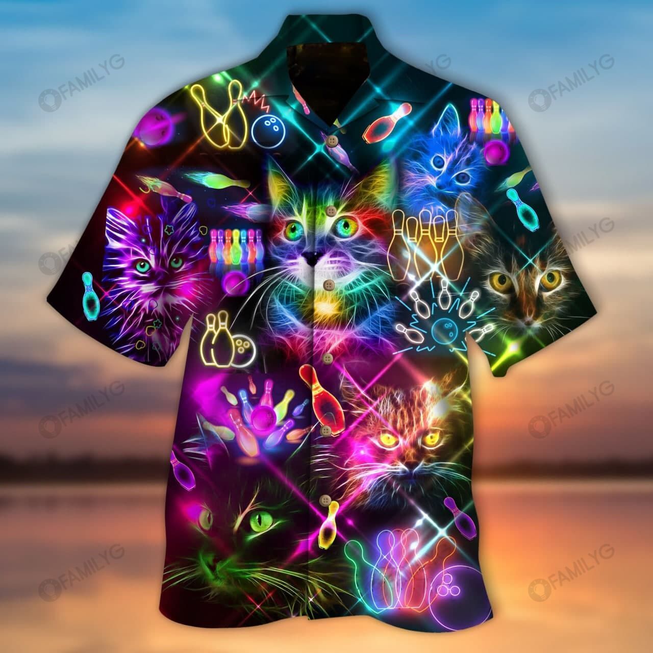 Unique Bowling Shirts – Rolling With My Homies Cats Bowling Hawaiian Shirt Lh1505 Summer Hawaiian For Men, Women, Couple