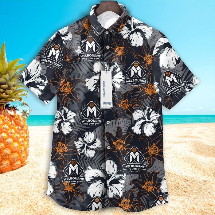 Melbourne United Hawaii Shirt Tropical Flower Short Sleeve Ha98105