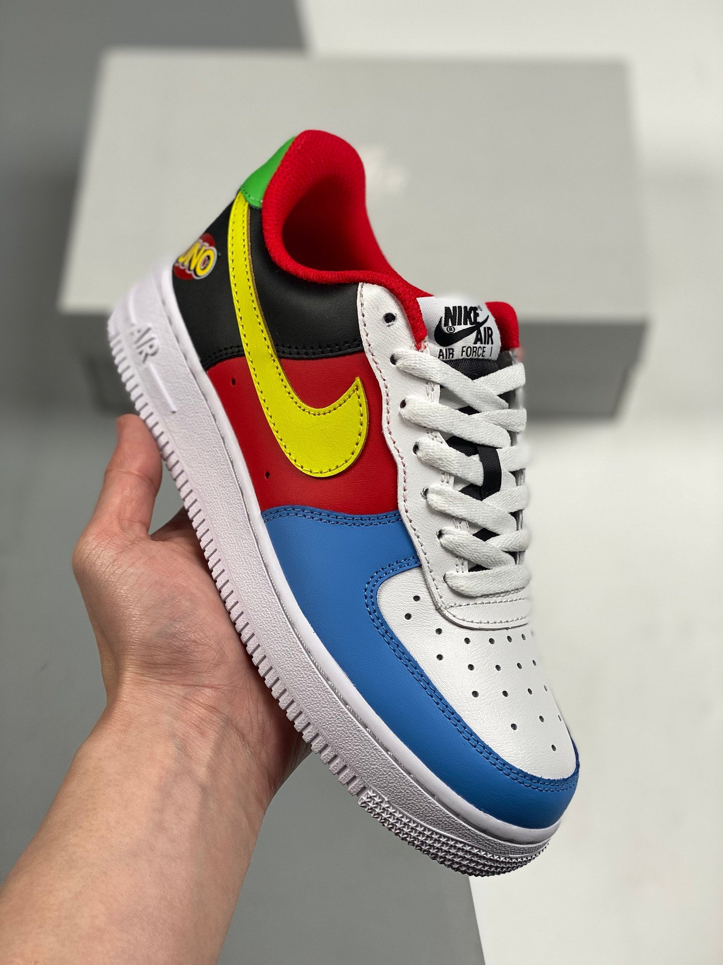 UNO x Nike Air Force 1 Low WhiteYellow Zest-University Red 5338769