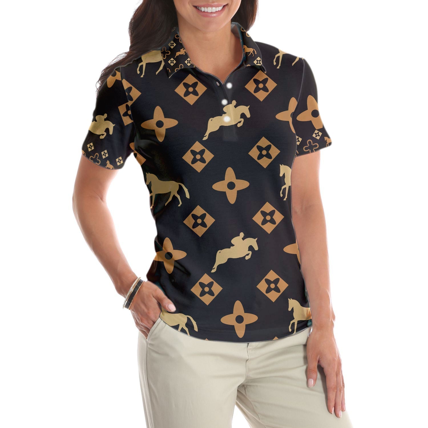 Women’S Riding Polo Equestrian Short Sleeve Women Polo Shirt Coolspod