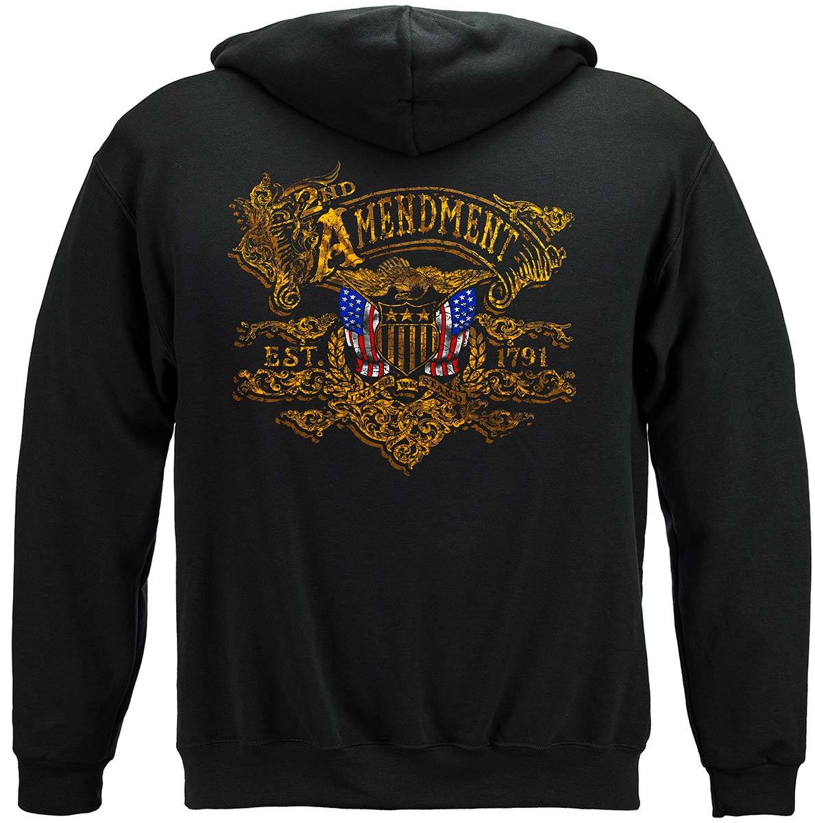 2nd Amendment Gold Vintage Premium Hooded Sweat Shirt