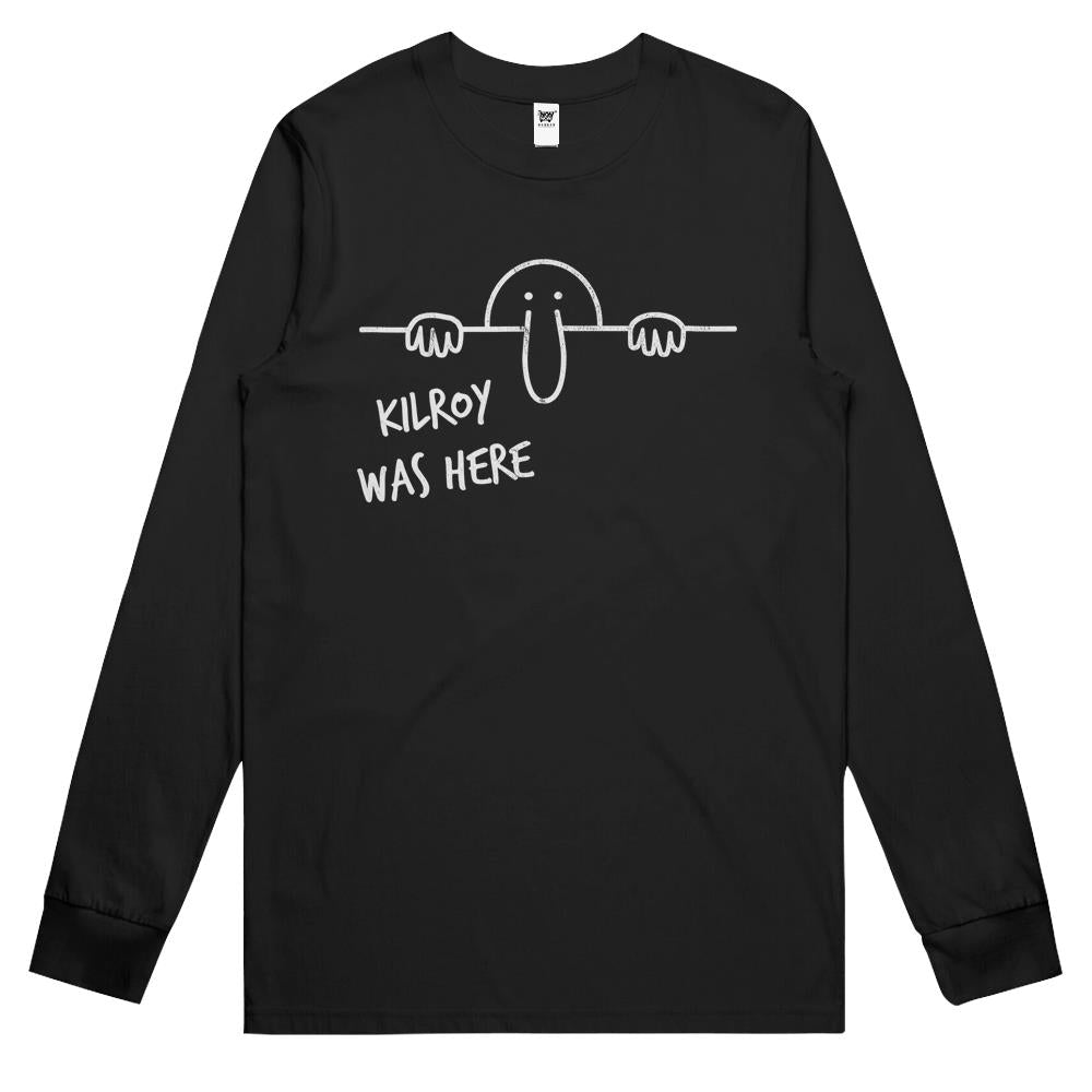 Vintage Kilroy Was Here Long Sleeve T Shirts