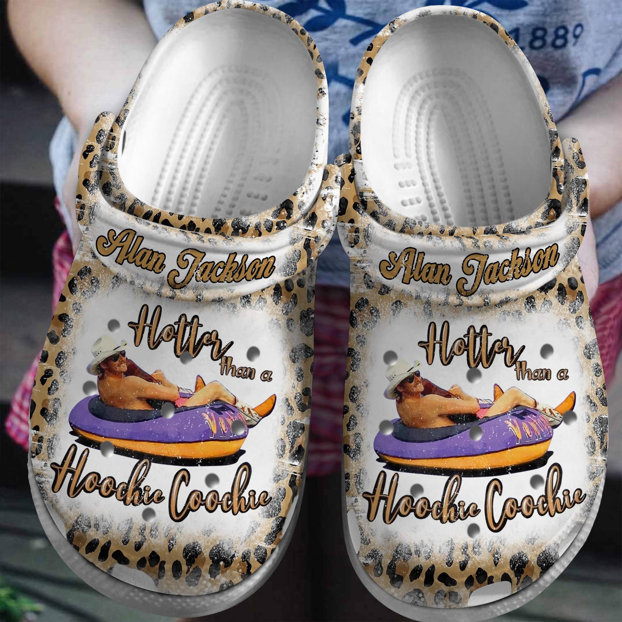 Alan Jackson Singer Music Hotter Than A Hoochie Coochie Crocss Crocband Clogs Shoes Comfortable For Men Women And Kids