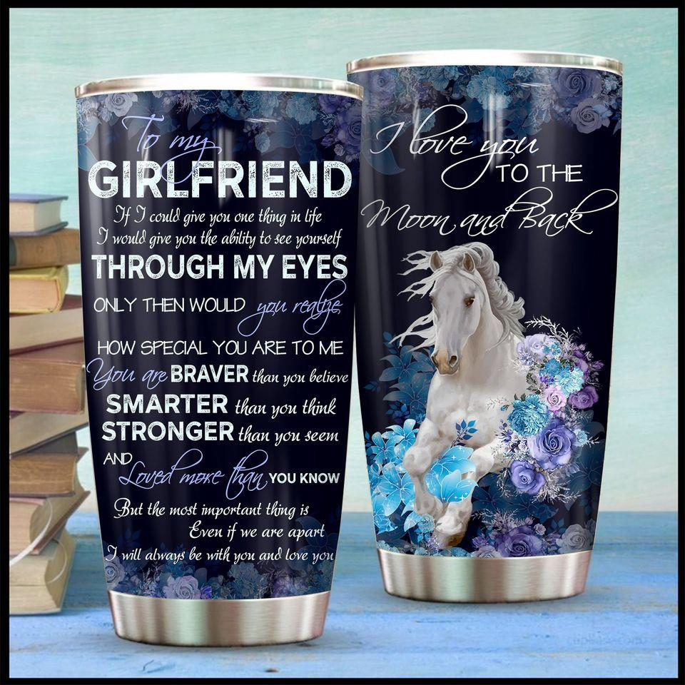 To My Girlfriend Stainless Steel Tumbler Cup Travel Mug