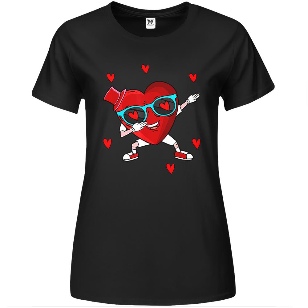 Dabbing Heart Valentines Day Kids Matching Boys Valentines Premium Womens T Shirts