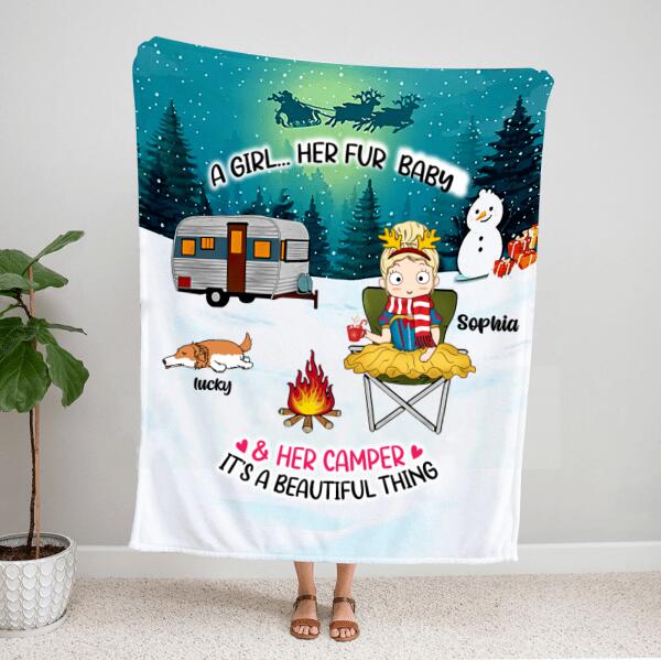 Personalized Custom Dog Blanket – Dog Mom Christmas Gifts – Up To 4 Dogs