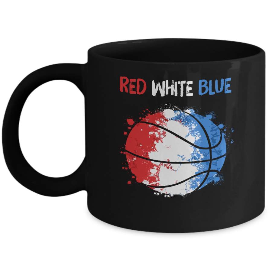 4Th Of July Red White Blue Basketball Lovers Patriotic Mug