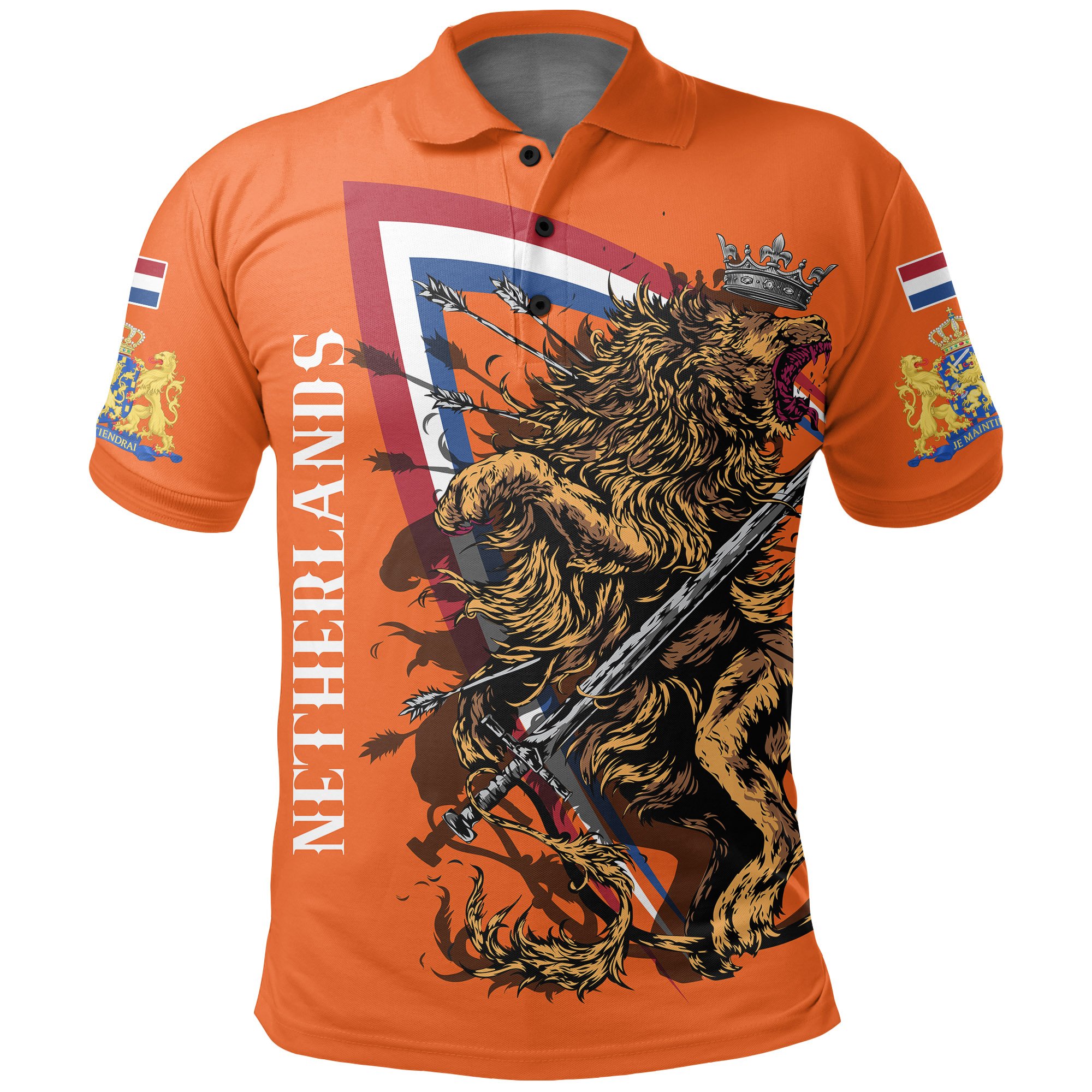 The Netherlands Lion Polo Shirt A7