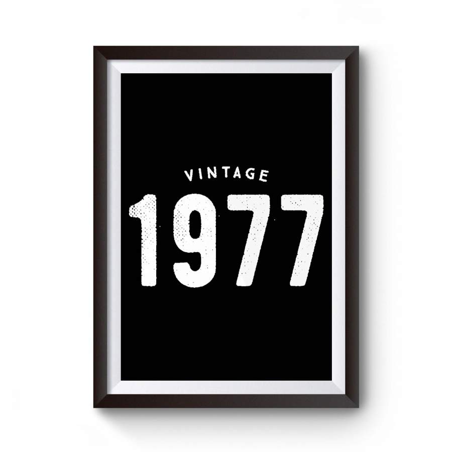 40th Birthday Gifts Ideas Vintage 1977 Graphic Poster