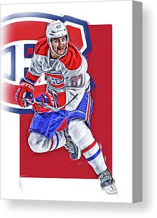 Max Pacioretty Montreal Canadiens Oil Art Joe Hamilton Canvas Print