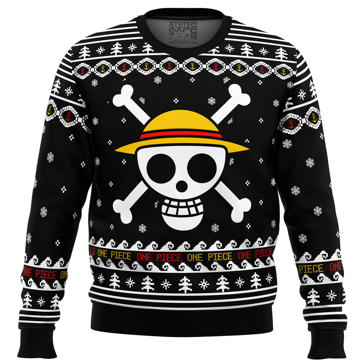 One Piece Straw Hat Pirates Christmas Ugly Christmas Sweater T-Shirt