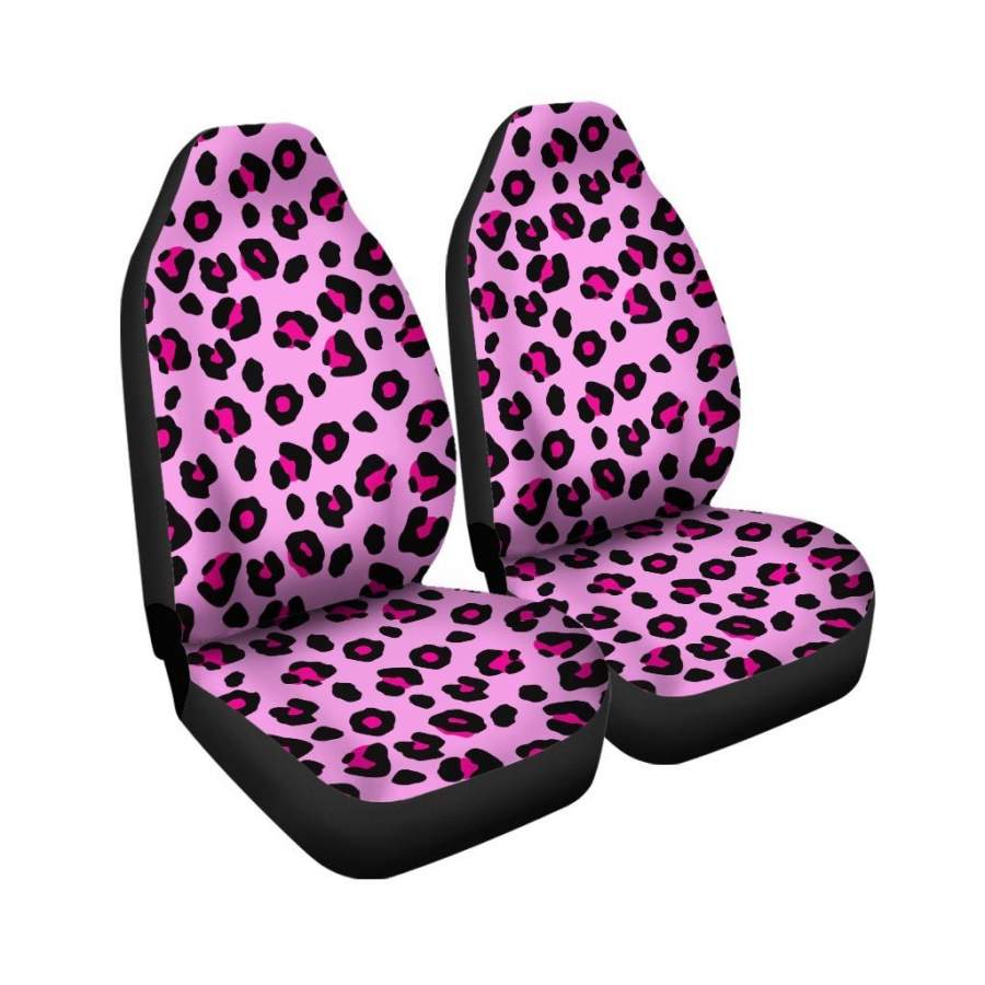 Pink Leopard Car Seat Covers