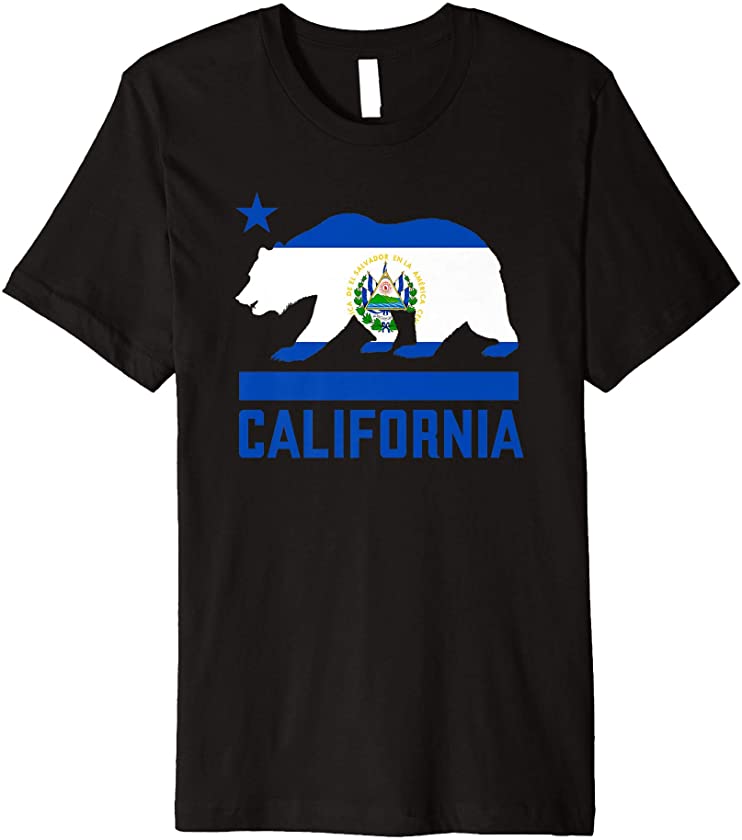 California Bear Salvadoran Flag State Premium T-Shirt