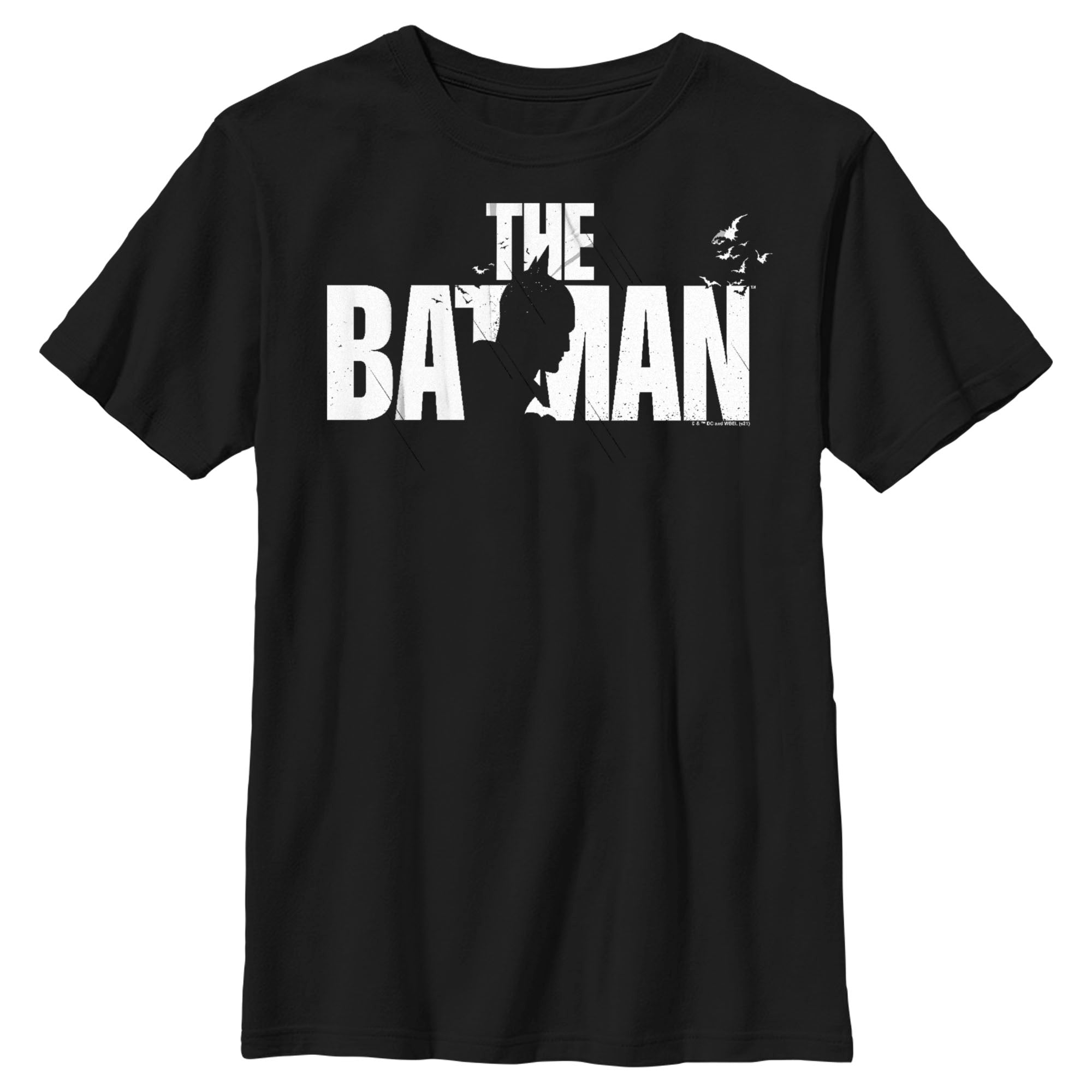 Boy’S The Batman Black And White Silhouette T-Shirt