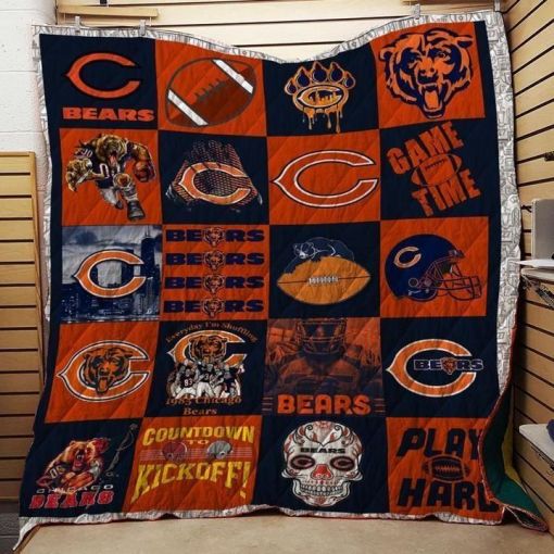 Chicago Bears 3 D Printing Quilt V19 Gift For Fan Football Lovers