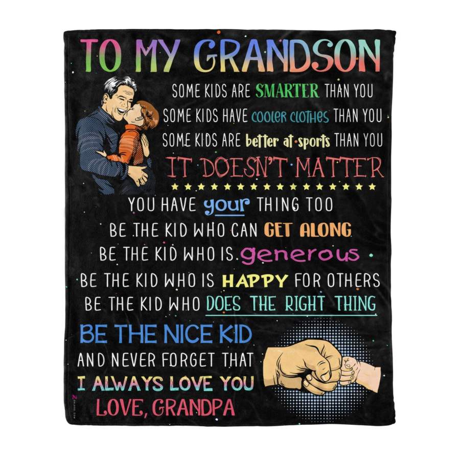 I Always Love You Giving Grandson Blanket