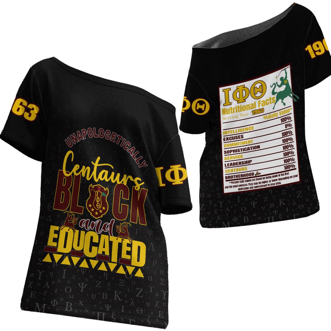 Wonder Print Shop Clothing – Iota Phi Theta Off Shoulder T Shirt